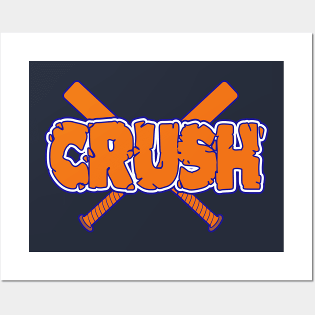 Crush Baseball Wall Art by DavesTees